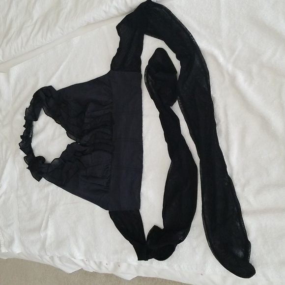 Brand new Siste's vintage halter open back wrap top - Picture 6 of 6